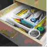 clean a shelf or drawer